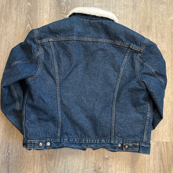 Vintage Levi’s Sherpa Lined Denim Jacket Made in USA 1982 Men’s Size 46r - Picture 6 of 8